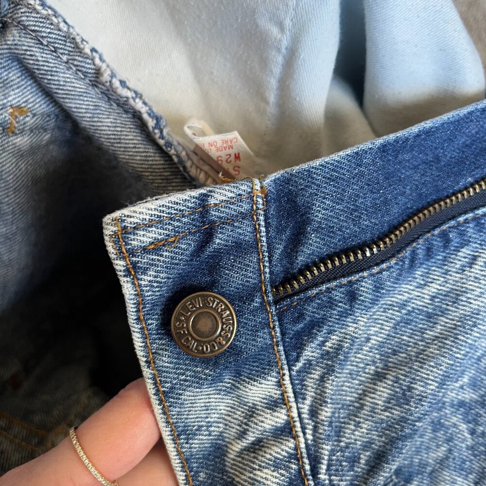 Vintage Levi's 505 Orange Tab Student Fit Acid Wash Jeans, W28 L31.5 - Picture 10 of 13